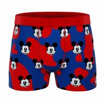 Crazy Boxer Disney Mickey Mouse Faces Ears Navy Blue &amp; Red Boxers Men&#39;s ... - $16.19