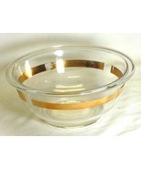 Pyrex Clear Glass Mixing Bowl Gold Band 1.5 Qt. Medium USA - £28.79 GBP