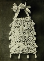 Irish Crochet Reticule BAG/ Purse. Vintage Handbag Crochet Pattern. Pdf Download - £1.96 GBP