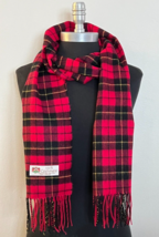 New 100% Cashmere Scarf Wrap Plaid Red /Black /yellow Made In England Soft #F04 - £7.58 GBP