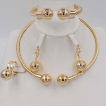 High Quality Italy 750 Gold color Jewelry Set For Women african beads jewlery fa - £41.27 GBP