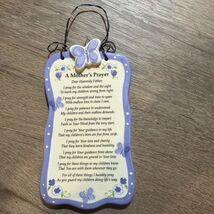 Vintage little ceramic plaque with A Mothers Prayer on it - $8.90