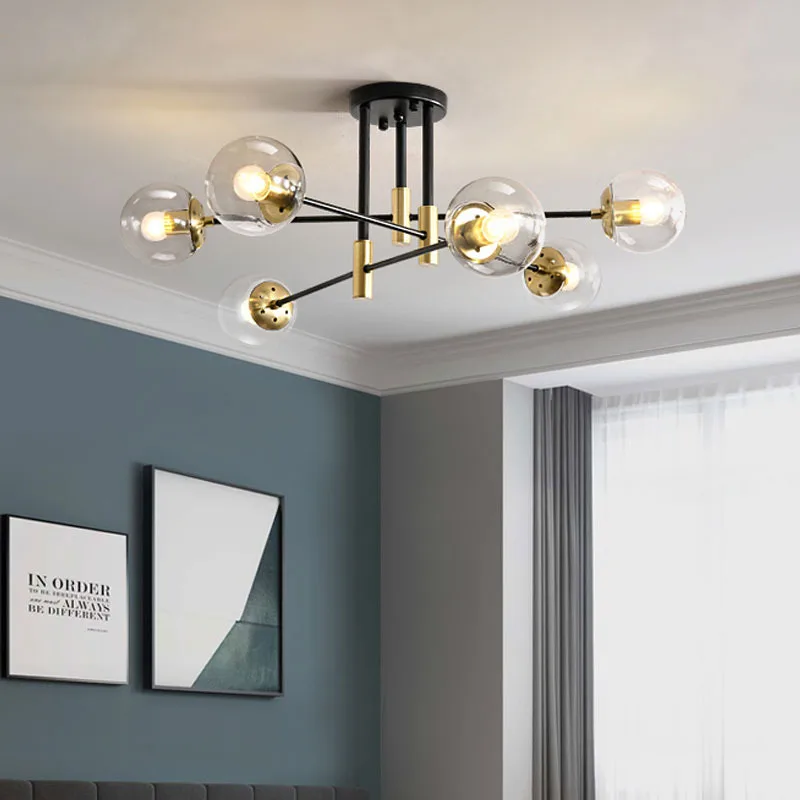 Nd modern design gold led glass ceiling light for indoor lighting ideal for living room thumb200
