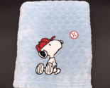 Lambs &amp; Ivy Baby Blanket Peanuts Snoopy Baseball Bedtime Originals - £23.48 GBP