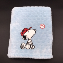 Lambs &amp; Ivy Baby Blanket Peanuts Snoopy Baseball Bedtime Originals - £23.50 GBP
