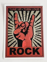Tune Up Turn Loud Rock with Hand Sticker Decal Multicolor Music Embellishment - £1.89 GBP