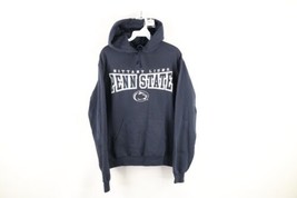 Vintage Champion Mens Small Faded Penn State University Spell Out Hoodie Blue - $49.45