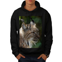 Wellcoda Smart Face Of Lynx Cat Mens Hoodie, Furry Casual Hooded Sweatshirt - £25.57 GBP+
