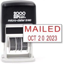 Cosco 2000 Plus Self-Inking Rubber Date Office Stamp with MAILED Phrase &amp; Date - - £21.59 GBP