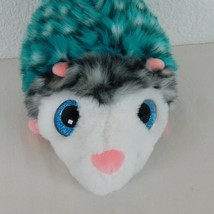 Fiesta Toys Fancies Hedgehog Stuffed Animal Teal and Grey Colored Plush Big Eyes - $11.65