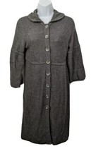 Apostrophe Sweater Dress Charcoal Gray Size L Womens Button Down - £21.02 GBP