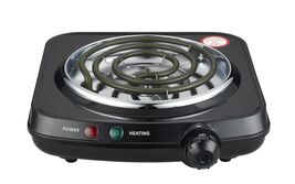 Single Coil Electric Burner and Hot Plate, 1100W, Black - $27.38