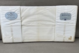 NOS John Matouk Cream Sheet Set w/ 2 Flat Sheets &amp; Pillowcases Pepperell... - $23.75