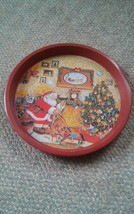 000 Metal Santa Chistmas Cookie Serving Tray 12&quot; - £10.26 GBP