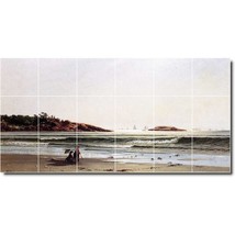 Alfred Bricher Waterfront Painting Ceramic Tile Mural BTZ01044 - £143.88 GBP+