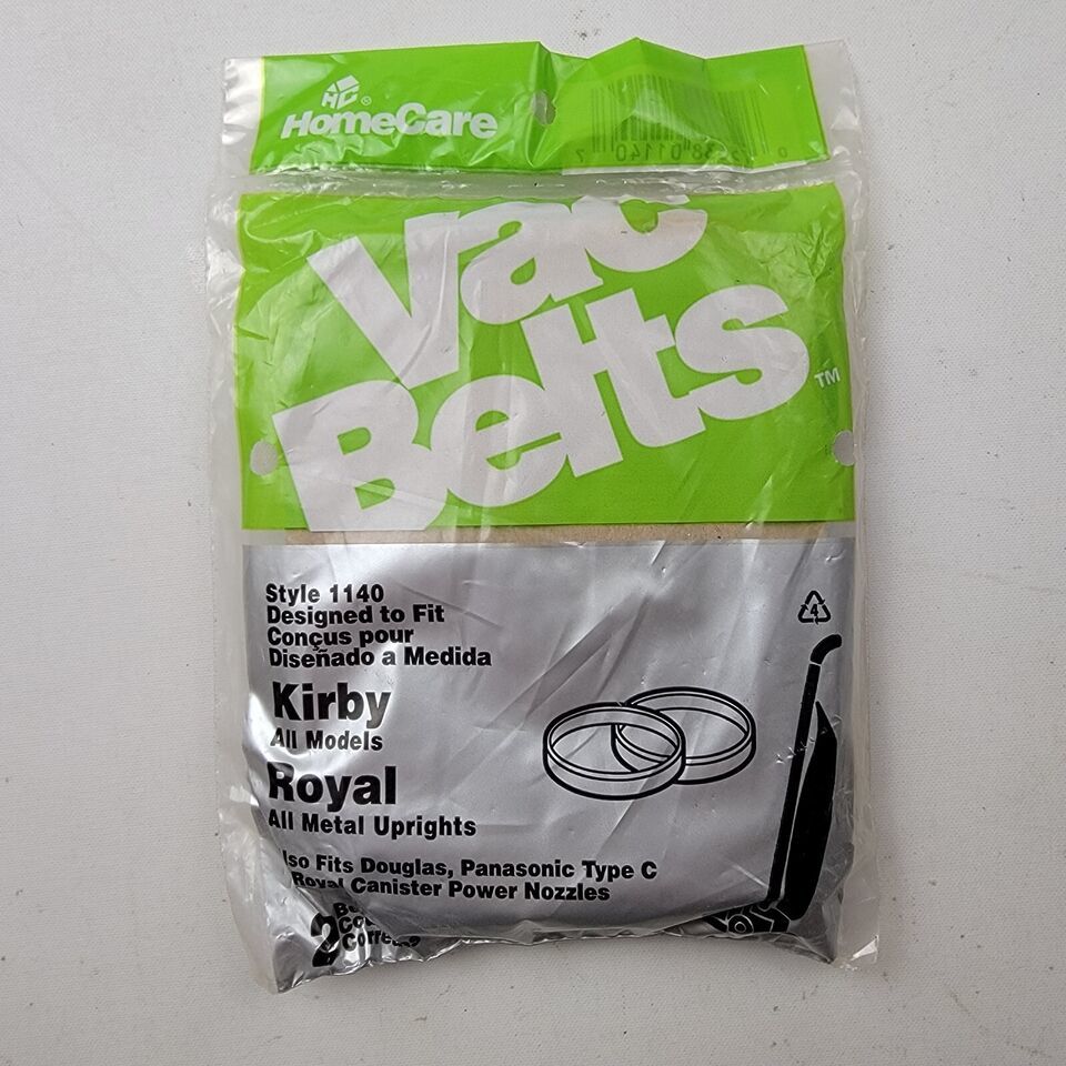 New Home Care Vacuum Belt 2 Pack Fits Kirby & Royal Metal Uprights Style 1140 - $3.79