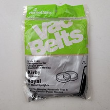 New Home Care Vacuum Belt 2 Pack Fits Kirby &amp; Royal Metal Uprights Style 1140 - £2.98 GBP