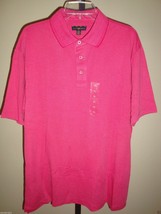 New Club Room Men&#39;s MODAL/POLYESTER Polo Short Sleeve Shirt Sangria Xl - $29.69