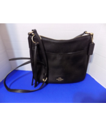 Coach 35543  Black Pebbled  Leather Shoulder Crossbody Bag Purse Handbags - £66.78 GBP