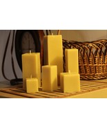 Handmade 100% Pure Beeswax Rectangular Square Candles Cotton Wick US made - $13.70 CAD+