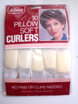 Pillow Soft Fabric Curlers With Folding Tabs 10 d*best Vintage Hair Roll... - £6.43 GBP