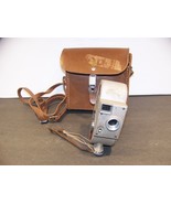 Bell &amp; Howell 8MM 134 Video Camera w/ Leather Case Vintage Art Deco  - $79.43 CAD