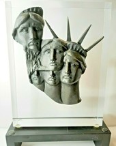 NY Lady Liberty Statute Solid Bronze Sculpture Signed Graciela Martinez Yantorno - £396.13 GBP