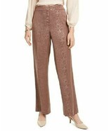 Alfani Wide Leg Pants 4 Womens Warmest Brown Snakeskin Tonal Print Satin... - $564.31 MXN