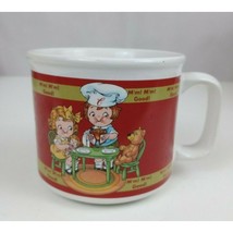 Vintage 1998 Campbell&#39;s Soup Cup Mug Kids Design Soup Party Houston Harvest - £6.14 GBP