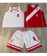 Men's Peruvian Federation Basketball Uniform Team Shorts &amp; 2 Jersey Set ... - $38.98