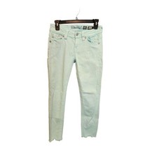 Miss Me Jeans Womens 26 Mint Green Mid Rise Ankle Skinny Flap Pocket  - £15.62 GBP