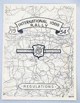 MG Car Club, Eastern US, 1954 International 1000 Rally Regulations Booklet - £56.73 GBP