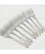 Oneida Twilight Salad Forks 6-1/4&quot;  Stainless Lot of 8 - $406.17 MXN