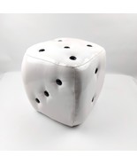 Vintage White Dice Stool Pouf Ottoman - Retro Game Room Decor - €131,55 EUR