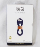 NEW Native Union Belt Cable Ultra Strength MARINE BLUE 4ft 8-Pin USB for... - £16.23 GBP