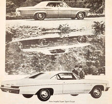 1966 Chevrolet Impala Super Sport Advertisement Automobilia Classic Car ... - €8,58 EUR