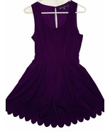 Brixon Ivy Purple Laser Cut Sleeveless Dress Size Small - £15.48 GBP