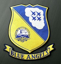 US NAVY BLUE ANGELS CUTOUT LARGE EMBROIDERED JACKET PATCH 8.5 INCHES USN  - £9.00 GBP