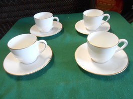 Beautiful Collectible LENOX &quot;Classic Gold&quot; .. Set of 4 Demitasse CUPS &amp; SAUCERS - £27.38 GBP