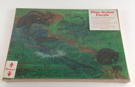 Dino Action Puzzle #4 Shoreline Water Dinosaurs Vintage 1986 Armadillo S... - $24.70