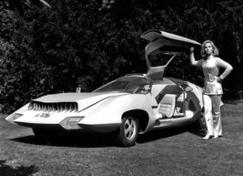 1970’s UFO Wanda Ventham, SHADO scientist, &amp; groovy car b/w 7x10 portrait - $6.49