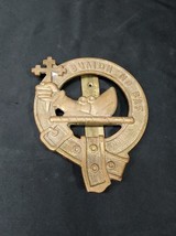 Old MacDougall Scottish Clan Door Knocker Brass Buaidh No Bas Victory Or... - £150.44 GBP