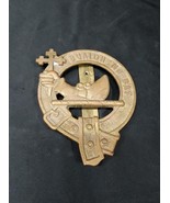Old MacDougall Scottish Clan Door Knocker Brass Buaidh No Bas Victory Or... - €174,98 EUR