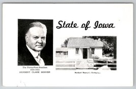 Iowa 33rd President Herbert Clark Hoover Birthplace Postcard A26 - £5.42 GBP