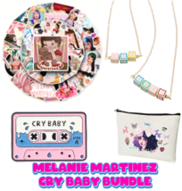 Melanie Martinez Cry Baby CHRISTMAS Bundle Makeup Bag Necklace Stickers Pin NEW - $49.49