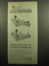 1960 Simmons Beautyrest adjustable bed Ad - Breakfast-in-bed eaters love - £11.79 GBP