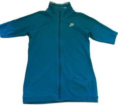 Nike Short Sleeve sweatshirt Jacket  blue womens size M - £11.81 GBP