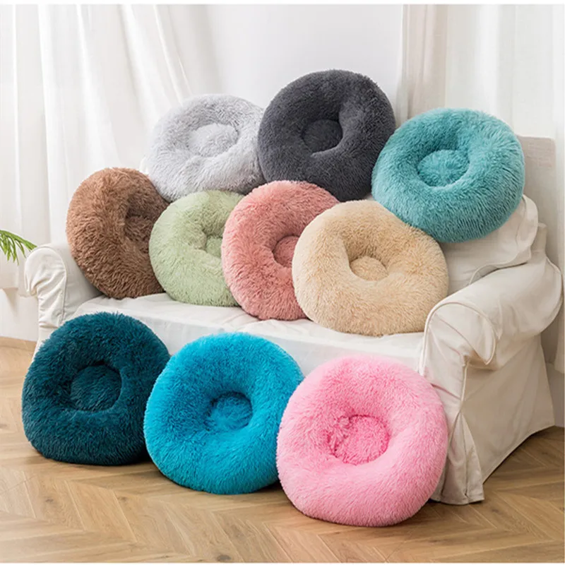 House Home Donut Mand Dog Accessories for Large Dogs Cat&#39;s House Plush Pet Bed f - £31.08 GBP