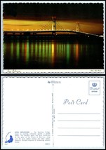 Michigan Postcard - Mackinac Bridge At Night Ga - £2.36 GBP