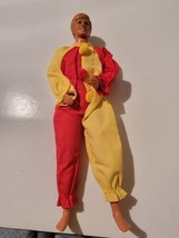 Vintage Ken Doll Mattel Clown Outfit Masquerade Circus 1983 Head 1968 Body - $34.32